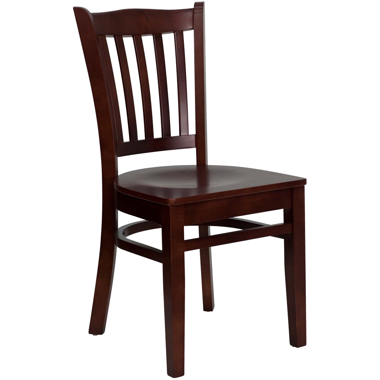 Emma and Oliver Vertical Slat Back Wooden Restaurant Dining Chair